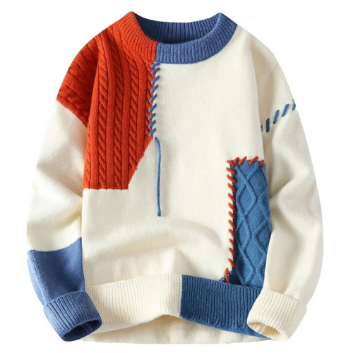 Logan -  Patchwork Design Sweater For Men