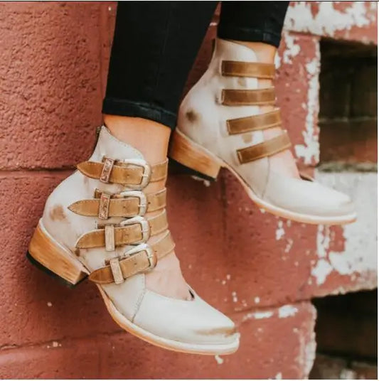 Elara - Classic Buckle Boots